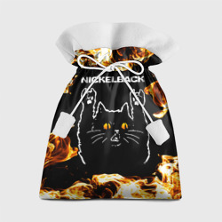 Подарочный 3D мешок Nickelback рок кот и огонь