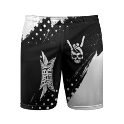 Мужские шорты спортивные Babymetal и рок символ на темном фоне