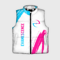 Женский жилет утепленный 3D Evanescence neon gradient style: надпись, символ