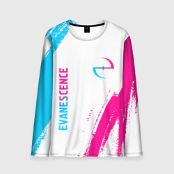 Мужской лонгслив 3D Evanescence neon gradient style: надпись, символ