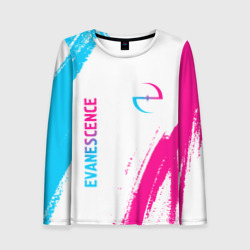 Женский лонгслив 3D Evanescence neon gradient style: надпись, символ