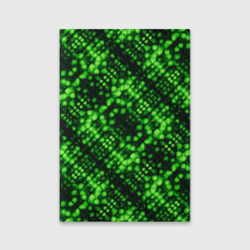 Обложка для паспорта матовая кожа Зеленые точечные ромбы