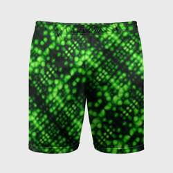 Мужские шорты спортивные Зеленые точечные ромбы