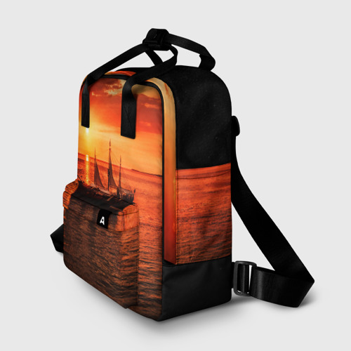 Женский рюкзак 3D Яхта в вечернем море - фото 2