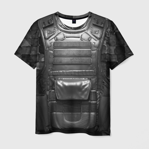 Мужская футболка 3D Бронежилет кожаный, цвет 3D печать