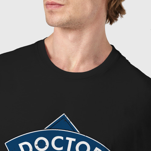 Мужская футболка хлопок Dr. Brown, цвет черный - фото 6