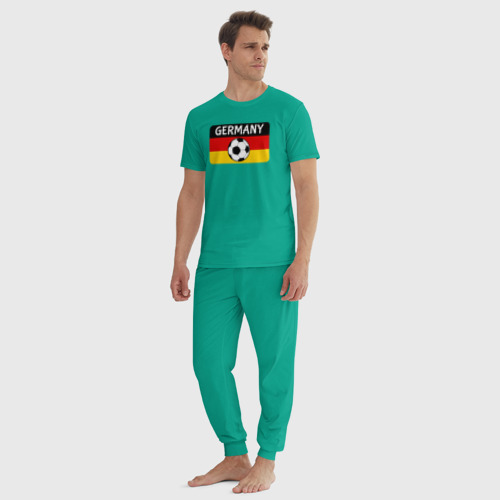 Мужская пижама хлопок с принтом Football Germany, вид сбоку #3