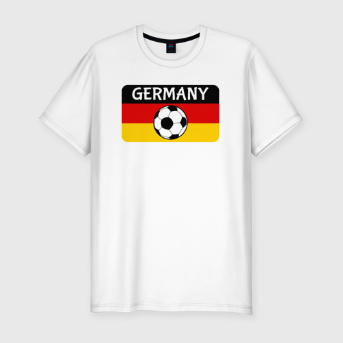 Мужская футболка хлопок Slim Football Germany, цвет белый