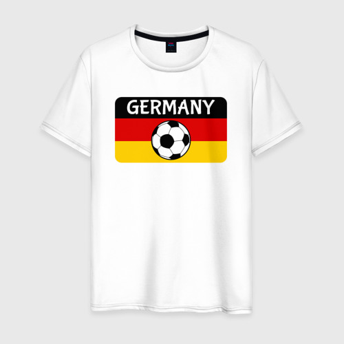 Мужская футболка хлопок Football Germany, цвет белый