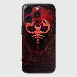 Чехол для iPhone 16 Pro силиконовый с защитой камеры Ископаемый скорпион