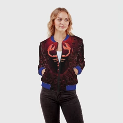 Женский бомбер 3D Ископаемый скорпион - фото 2