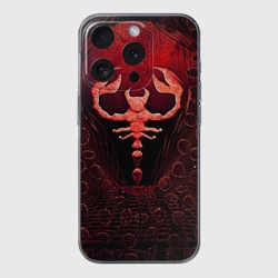 Чехол для iPhone 15 Pro Max силиконовый с защитой камеры Ископаемый скорпион