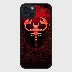 Чехол силиконовый для Apple iPhone 15 матовый Ископаемый скорпион