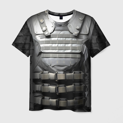 Мужская футболка 3D Бронежилет черный камуфляж, цвет 3D печать