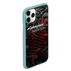 Чехол для iPhone 11 Pro Max матовый Cyberpunk 2077 phantom liberty silver logo - фото 2