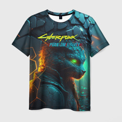 Мужская футболка 3D Сyberpunk 2077 phantom liberty cat