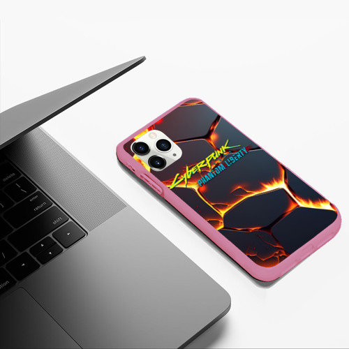 Чехол для iPhone 11 Pro Max матовый с принтом Cyberpunk 2077 phantom liberty   logo, фото #5