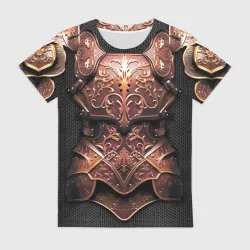 Женская футболка 3D Кожаные доспехи