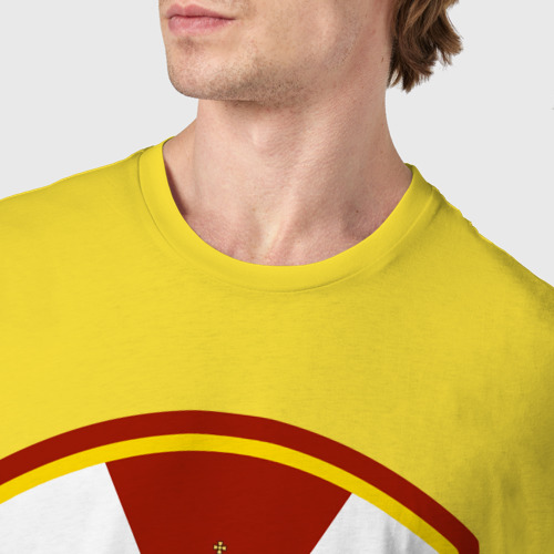 Мужская футболка хлопок ВВ МВД РФ - эмблема, цвет желтый - фото 6