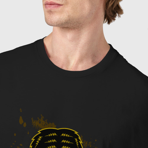 Мужская футболка хлопок с принтом Крутая горилла с наушниками, фото #4