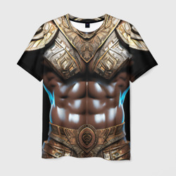 Мужская футболка 3D Африканский воин