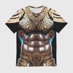 Мужская футболка 3D Африканский воин