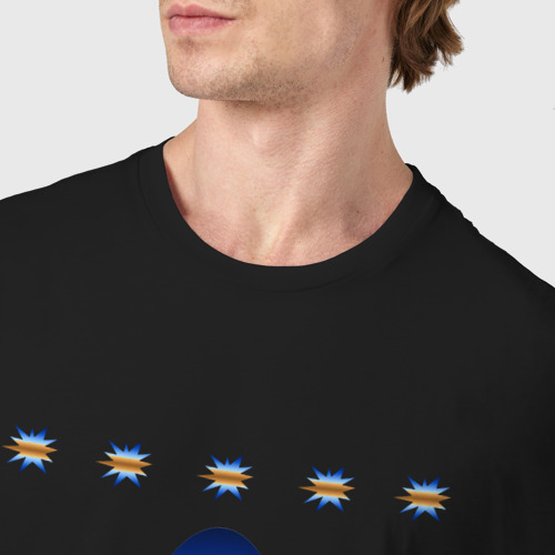 Мужская футболка хлопок Абстрактный атом, цвет черный - фото 6