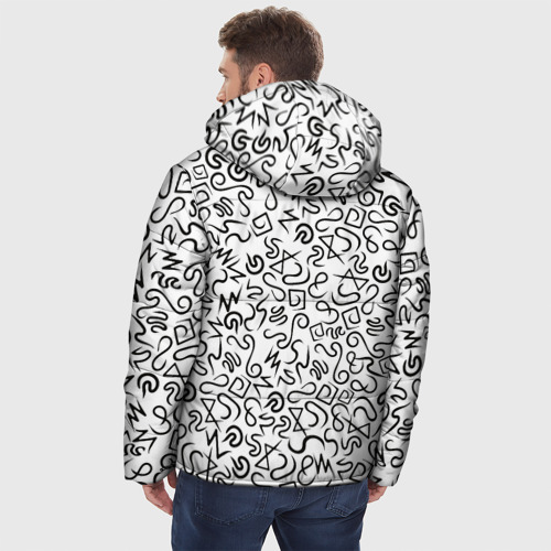 Мужская зимняя куртка 3D Текстурка, цвет черный - фото 4