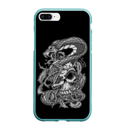 Чехол для iPhone 7Plus/8 Plus матовый Cobra and skull