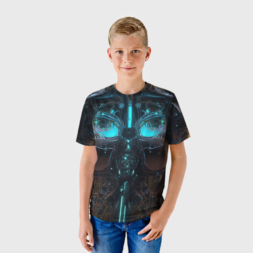 Детская футболка 3D Костюм киборга, цвет 3D печать - фото 3