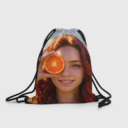 Рюкзак-мешок 3D Девушка с апельсином