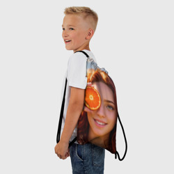 Рюкзак-мешок 3D Девушка с апельсином - фото 2