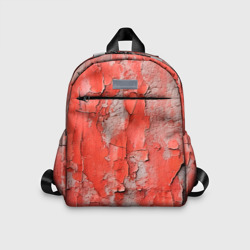 Детский рюкзак 3D Красные и серые трещины