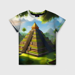 Детская футболка 3D Пирамида индейцев майя