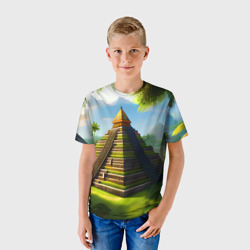 Детская футболка 3D Пирамида индейцев майя - фото 2