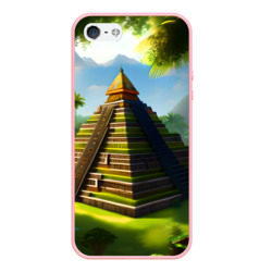 Чехол для iPhone 5/5S матовый Пирамида индейцев майя