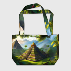Пляжная сумка 3D Пирамида индейцев майя