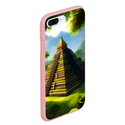 Чехол для iPhone 7Plus/8 Plus матовый Пирамида индейцев майя - фото 2