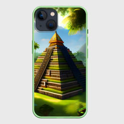 Чехол для iPhone 14 Пирамида индейцев майя