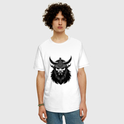 Мужская футболка хлопок Oversize Воин викинг - фото 2