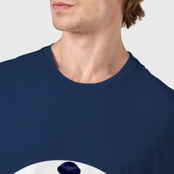 Футболка с принтом Борец сумо для мужчины, вид на модели спереди №4. Цвет основы: темно-синий