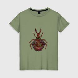 Женская футболка хлопок Личинка муравьиного льва