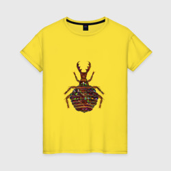 Личинка муравьиного льва – Женская футболка хлопок с принтом купить со скидкой в -20%