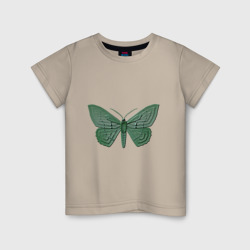 Зеленая бабочка – Футболка из хлопка с принтом купить со скидкой в -20%