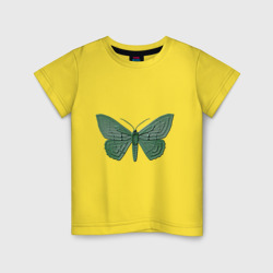 Зеленая бабочка – Детская футболка хлопок с принтом купить со скидкой в -20%