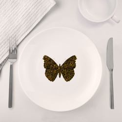 Набор: тарелка + кружка Золотая бабочка - фото 2