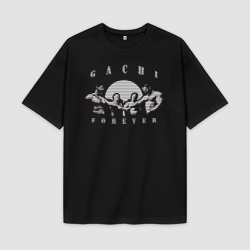 Мужская футболка Oversize хлопок premium Gachi forever: Sunset