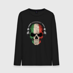 Мужской лонгслив хлопок Italy skull music