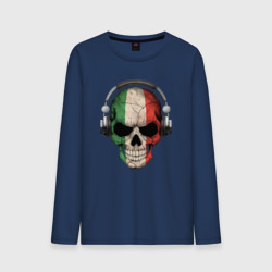 Мужской лонгслив хлопок Italy skull music