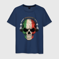 Мужская футболка хлопок Italy skull music
